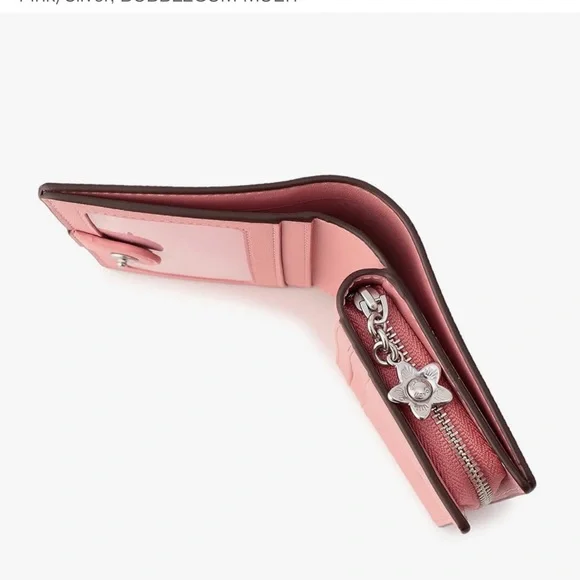 Pink Coach Bi-Fold Wallet, Daisy Print bubblegum color - Picture 5 of 16